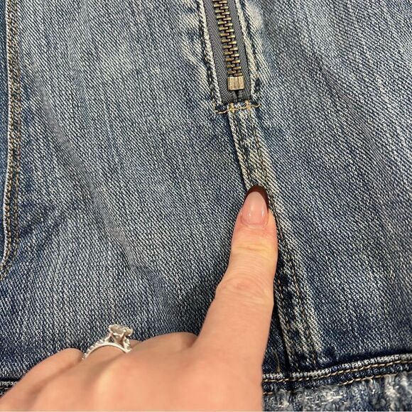 Paige distressed zip front overalls - Picture 5 of 7